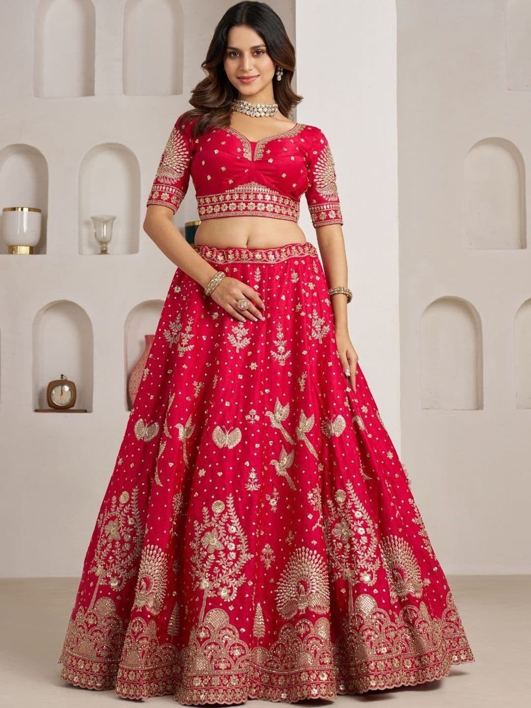 KESAR FAB Embroidered Semi-Stitched Lehenga & Blouse With Dupatta - view 1