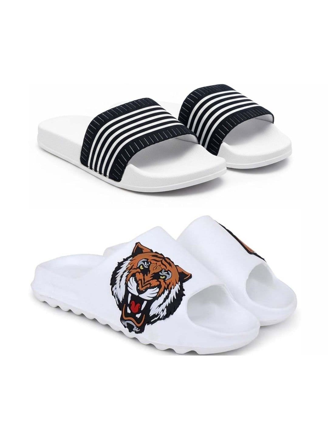 Pampy Angel Men Printed Sliders - view 1