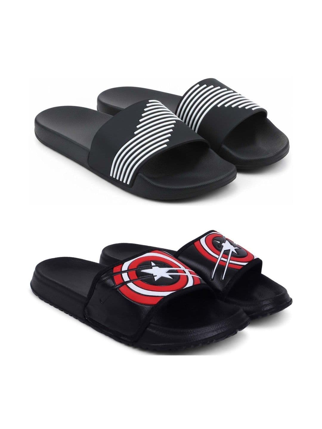 KAPYANSH Men Printed Sliders - view 1