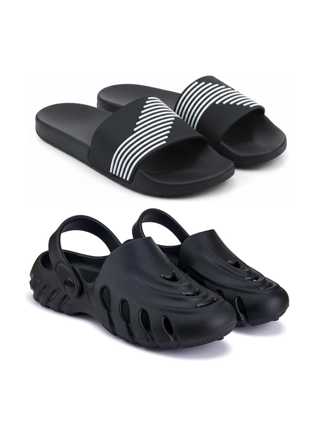 Pampy Angel Men Striped Sliders - view 1
