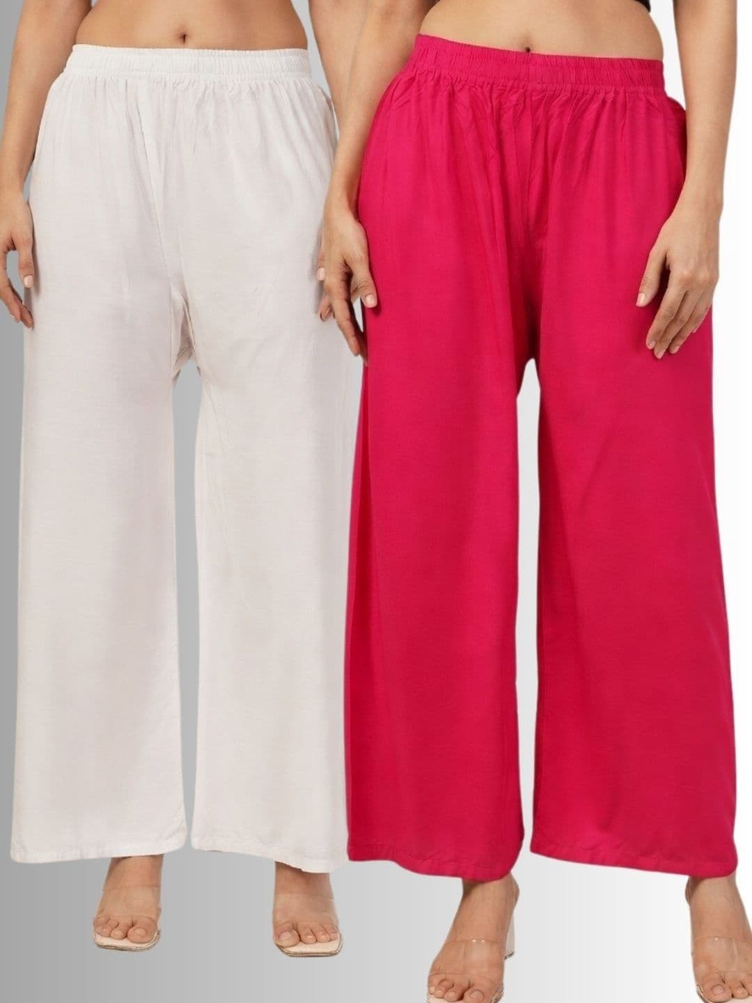 KALINI Women Pack Of 2 Flared Ethnic Palazzos - view 1