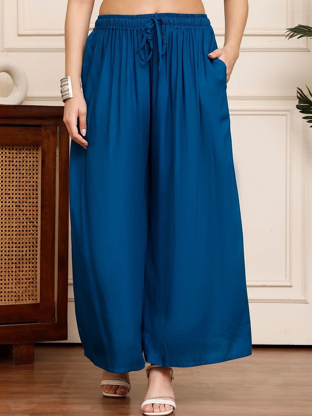 KALINI Women 2 Flared Ethnic Palazzos - view 1