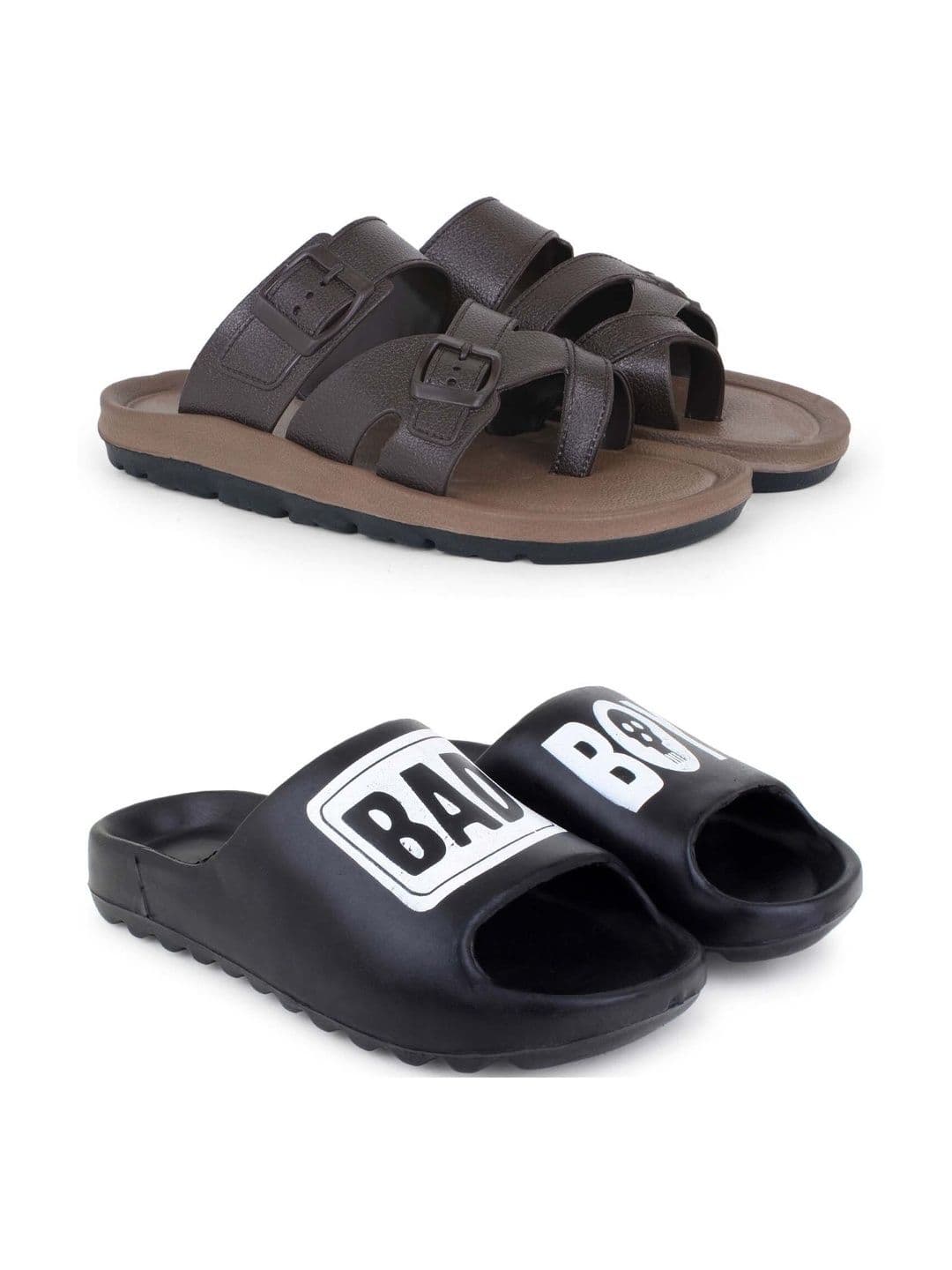 KAPYANSH Men Set Of 2 Printed Sliders - view 1