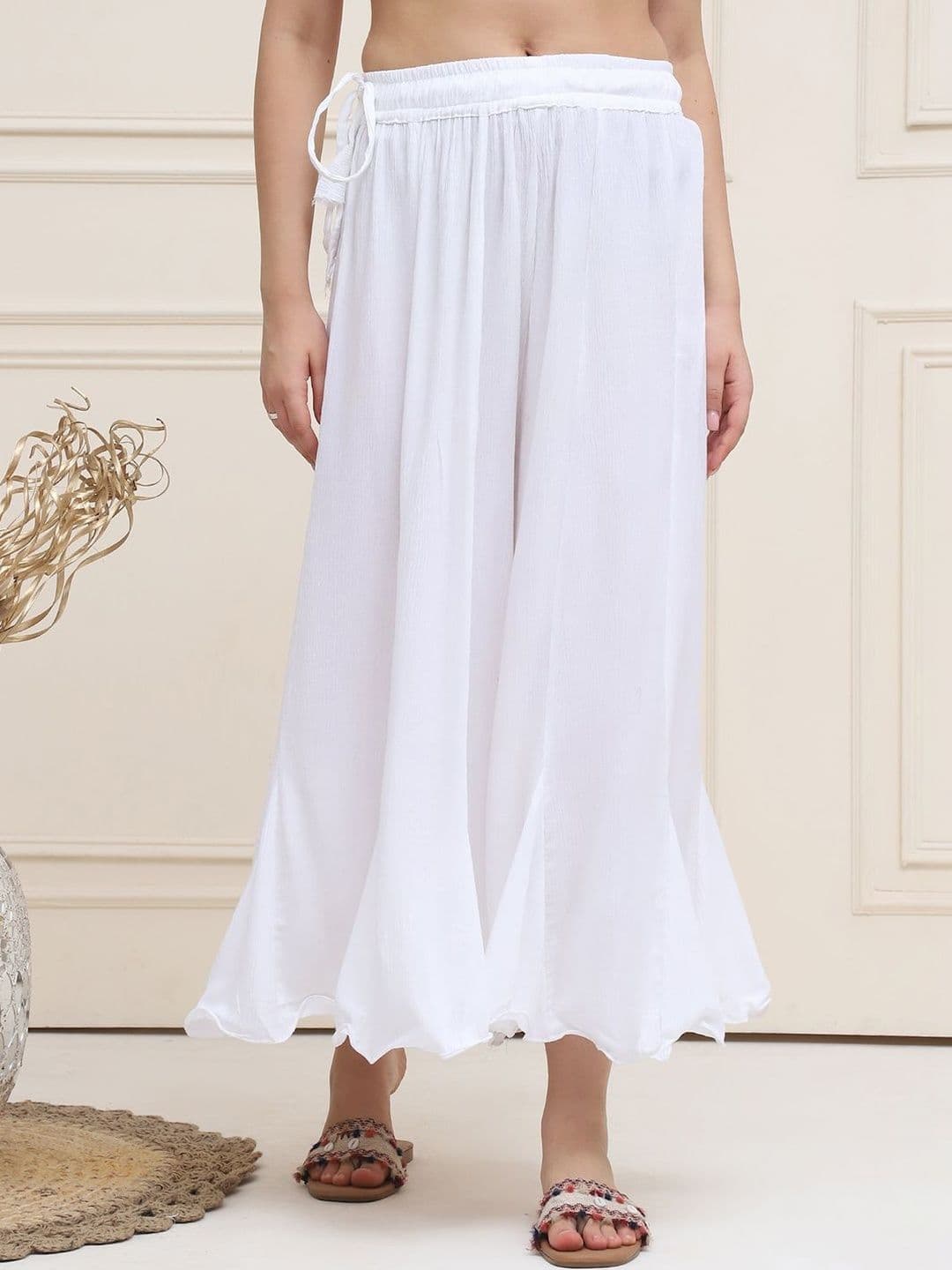 KALINI Women Flared Ethnic Palazzos - view 1