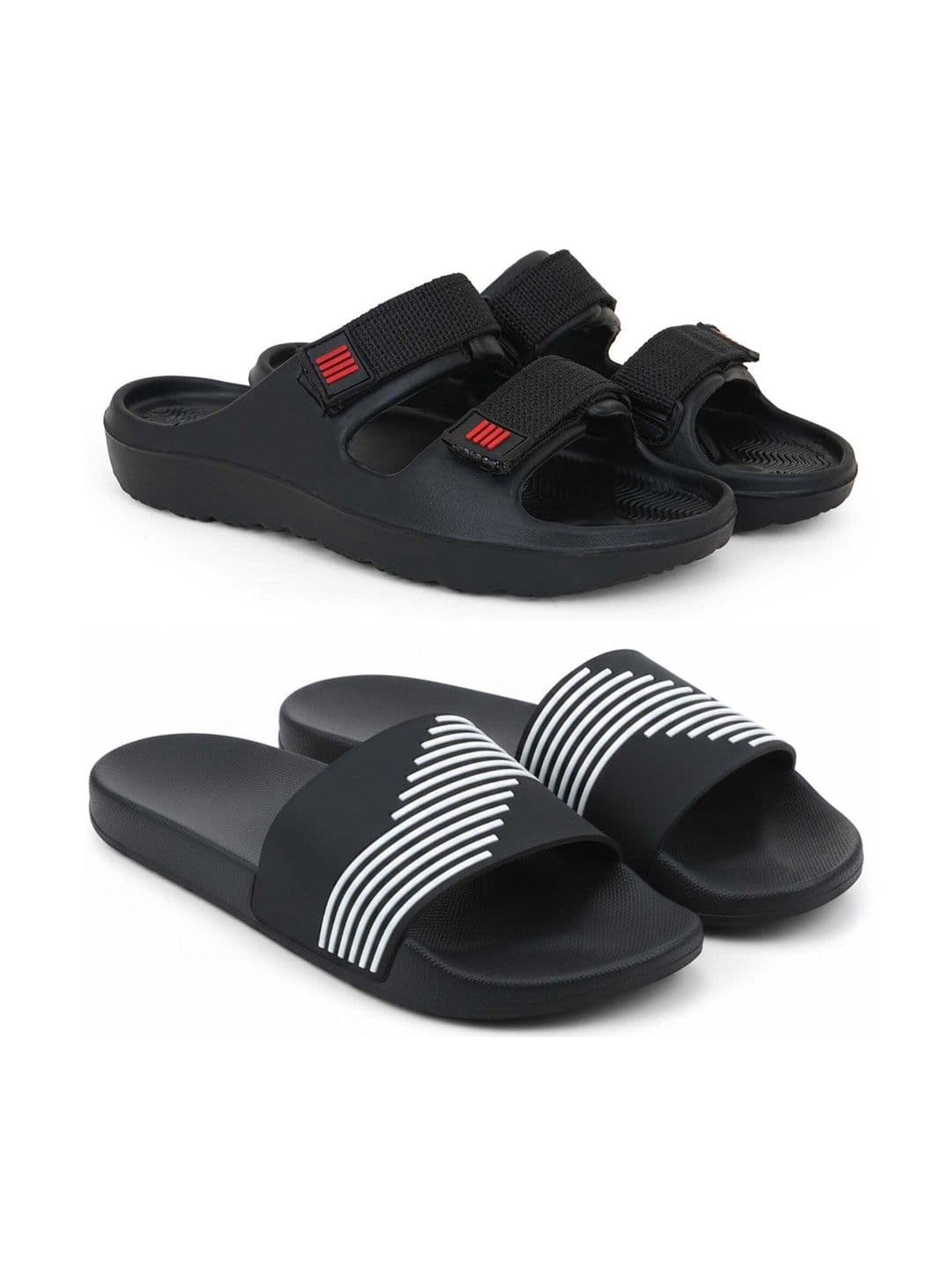 Pampy Angel Men Striped Sliders - view 1