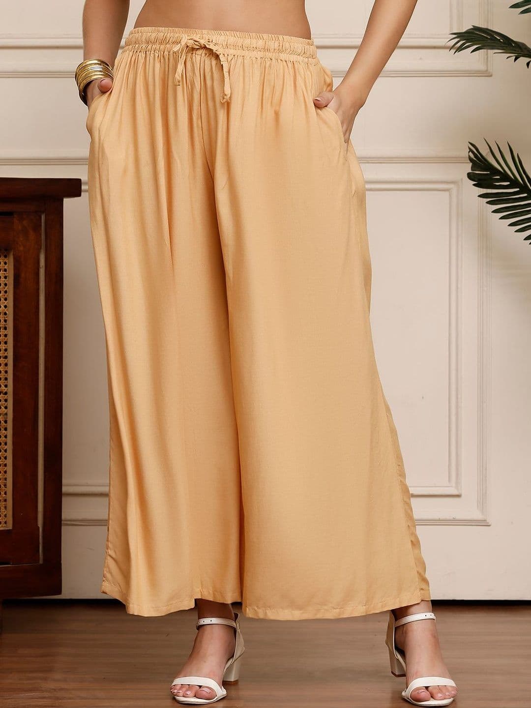 KALINI Women 2 Flared Ethnic Palazzos - view 1