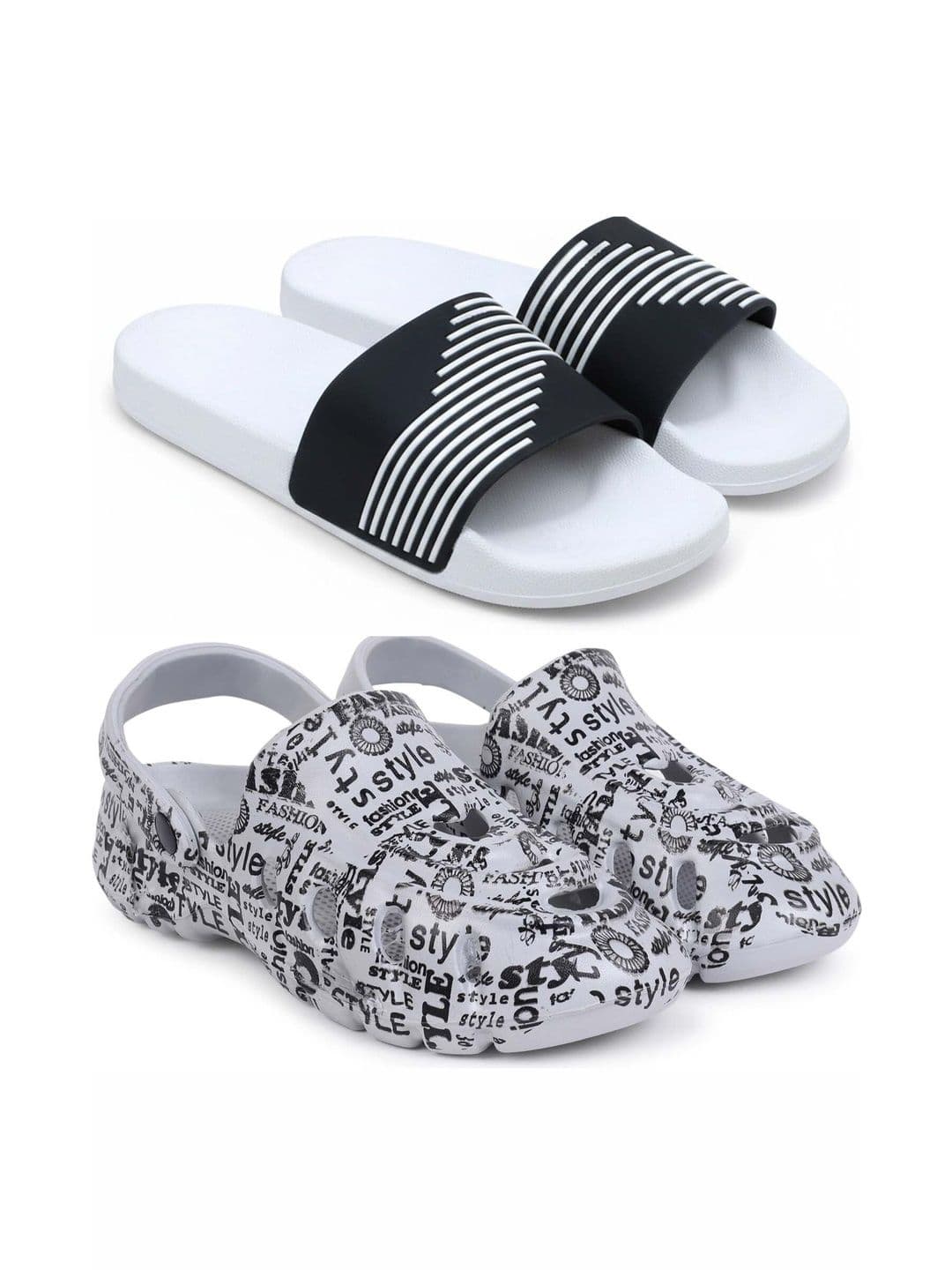 Pampy Angel Men Striped Sliders - view 1