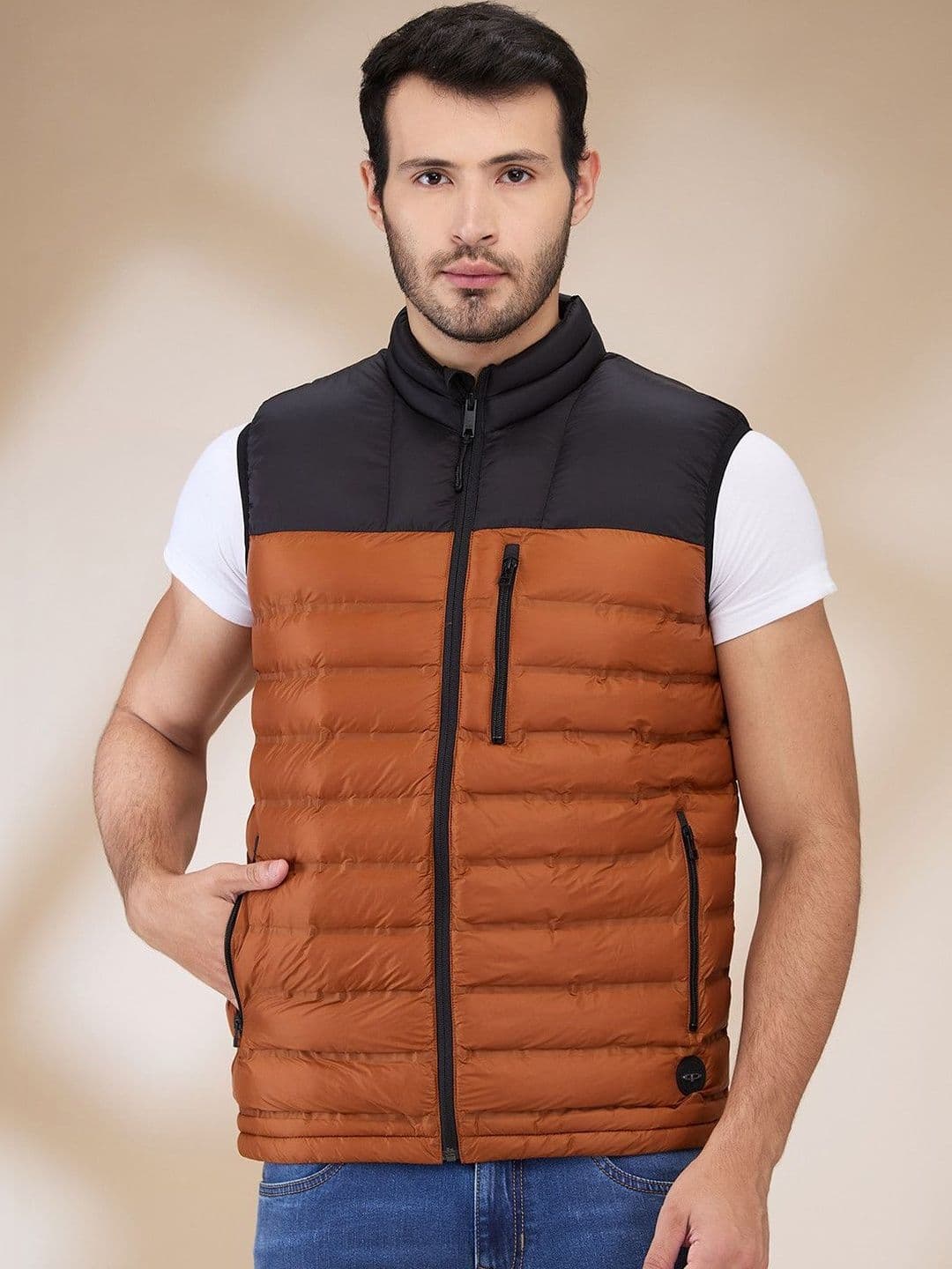 ColorPlus Men Colourblocked Puffer Jacket - view 1