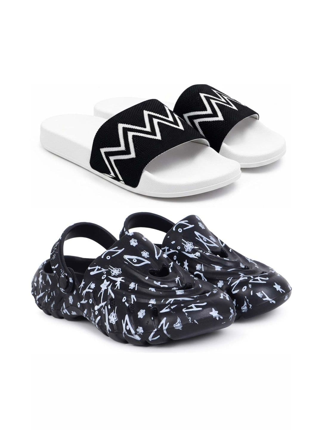 Pampy Angel Men Striped Sliders - view 1