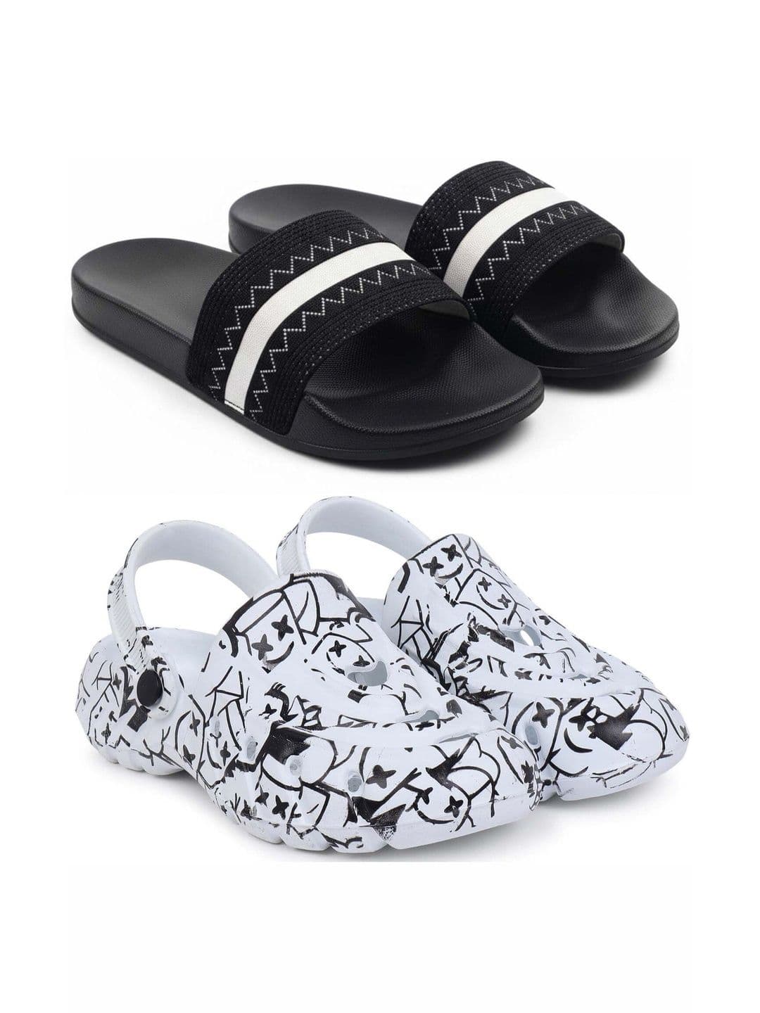 Pampy Angel Men Striped Sliders - view 1