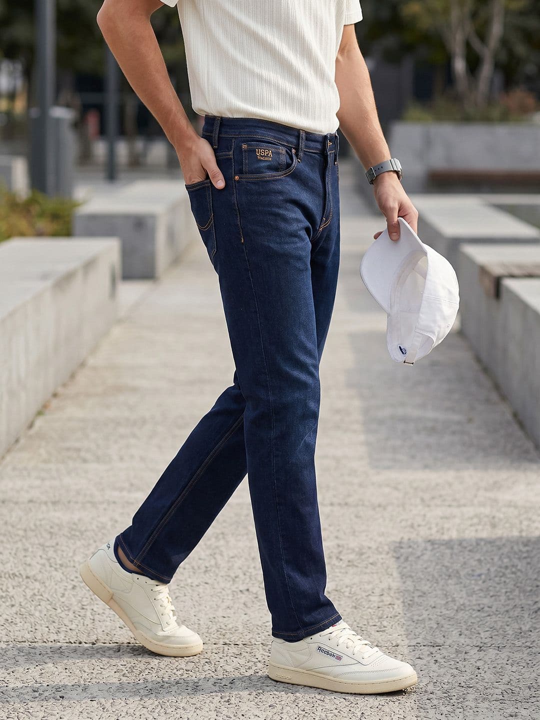 U.S. Polo Assn. Denim Co. Men Slim Tapered Fit Stretchable Jeans - view 1