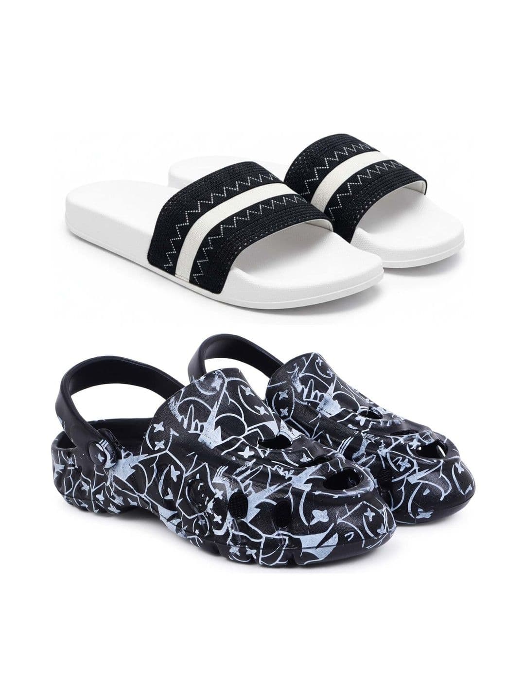 Pampy Angel Men Striped Sliders - view 1