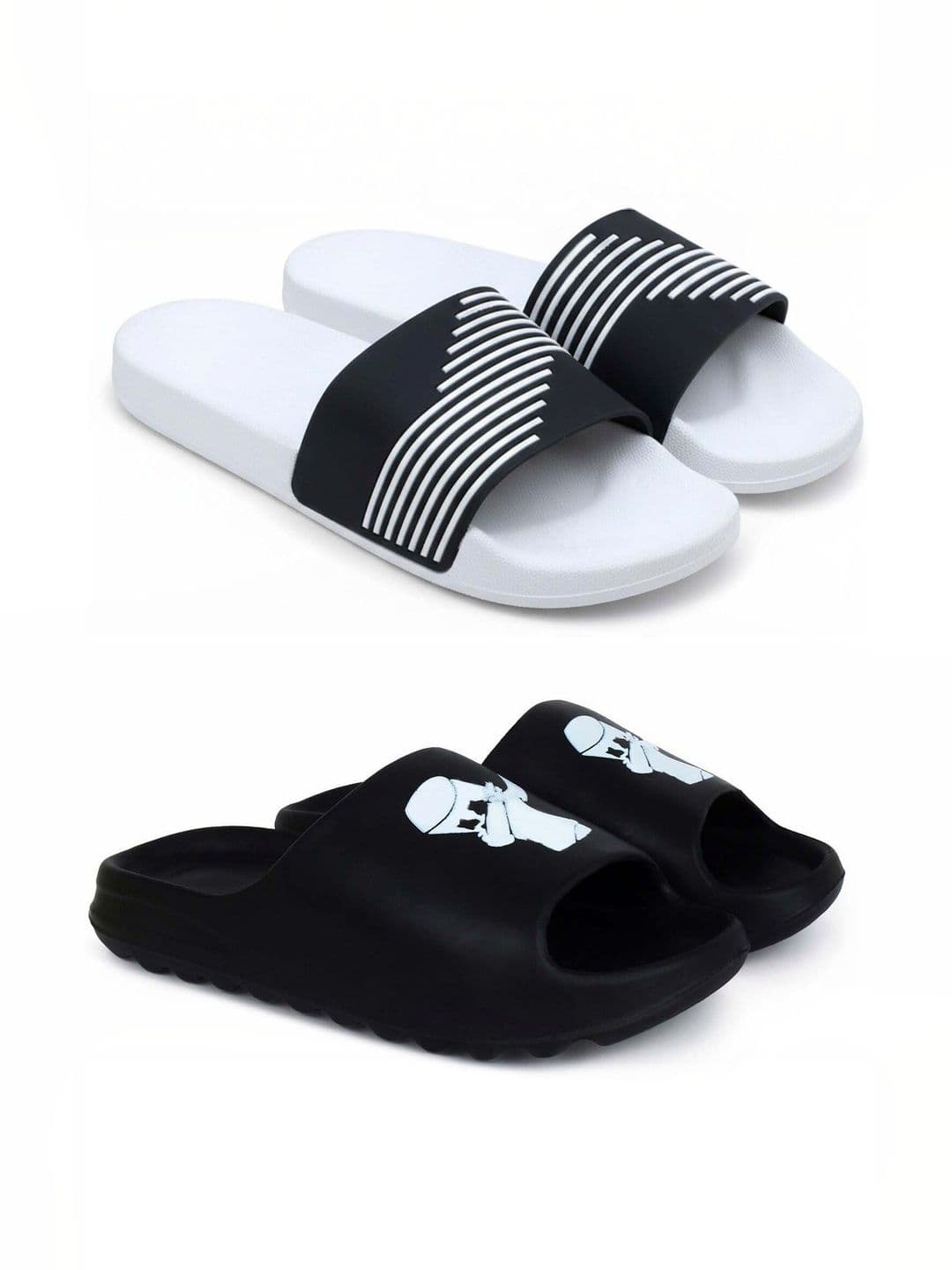 Pampy Angel Men Striped Sliders - view 1