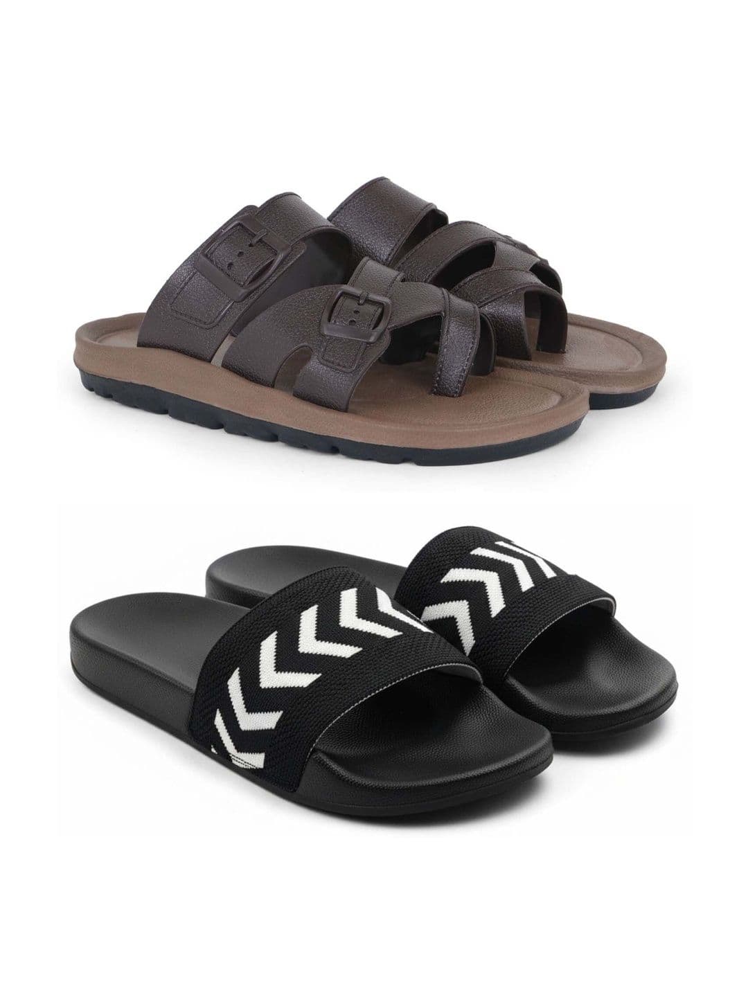 Pampy Angel Men Printed Sliders - view 1