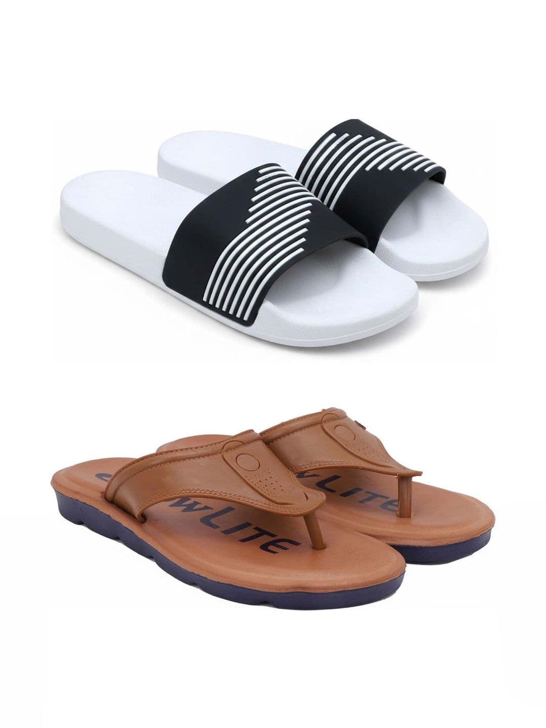 Pampy Angel Men Striped Sliders - view 1