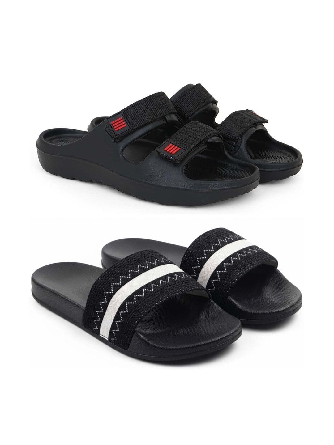 KAPYANSH Men Striped Sliders - view 1