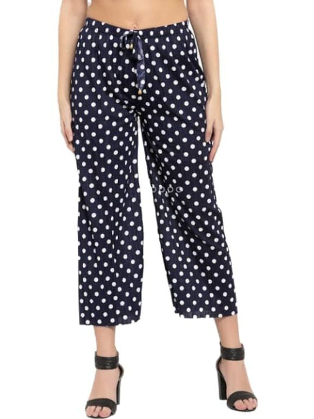 TNQ Women Polka Dot Printed Cropped Palazzos - view 1