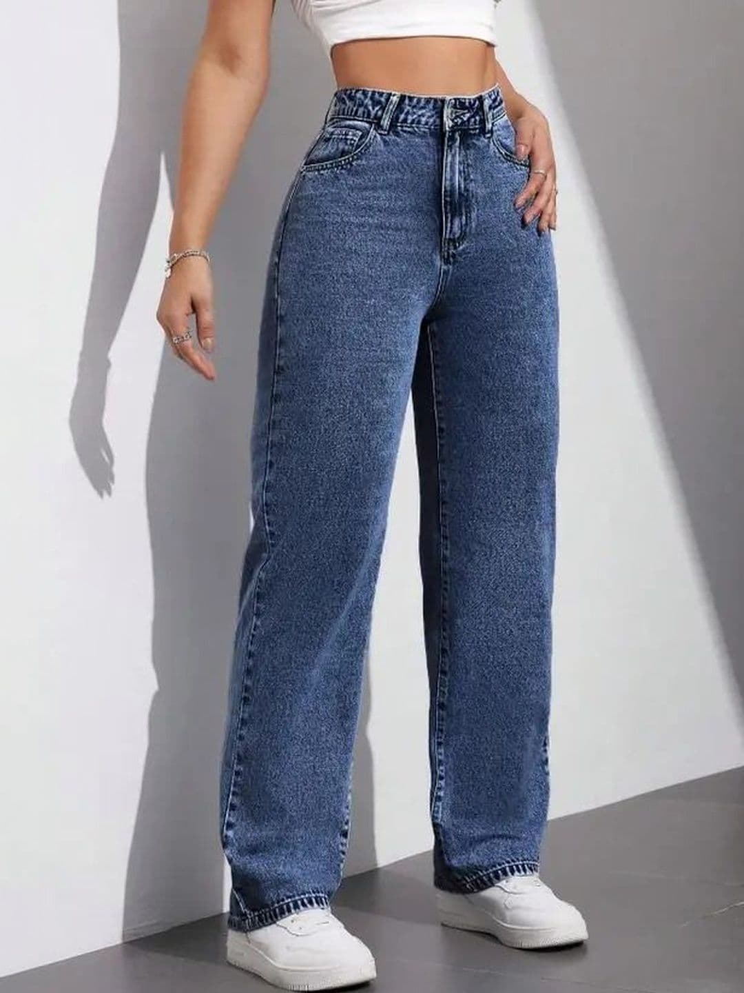 Mast & Harbour Women Comfort Wide Leg High-Rise Stretchable Jeans - view 1