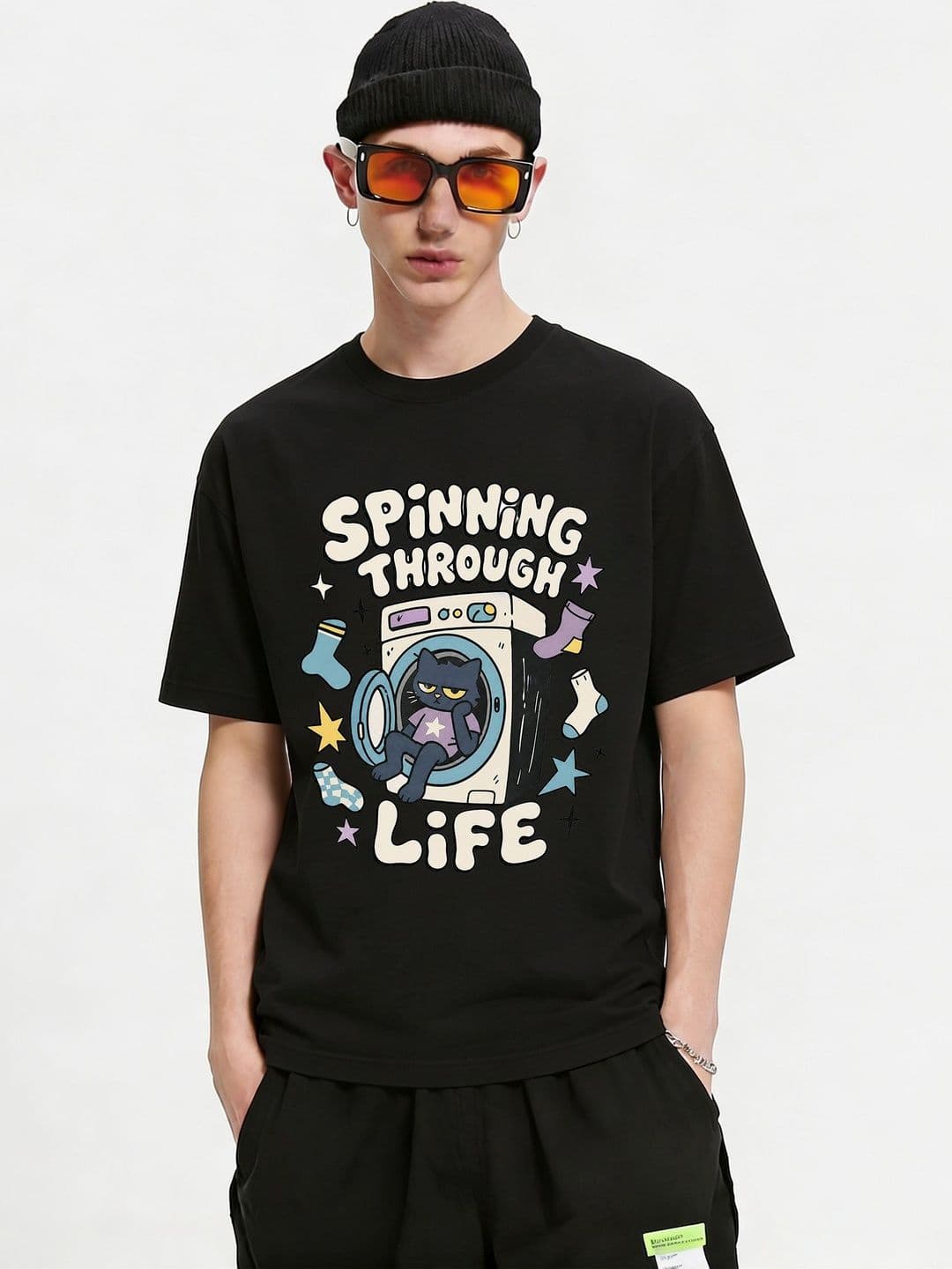 FARDA Unisex Printed Drop-Shoulder Sleeves T-shirt - view 1