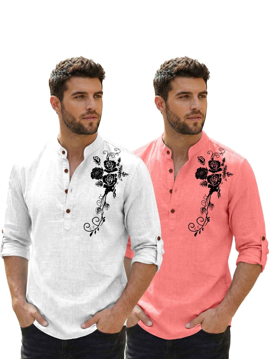 Fifth U Men Floral Printed Floral Kurta - view 1