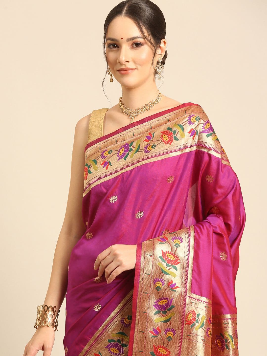 Royal Rajgharana Saree Woven Design Zari Art Silk Paithani Sarees - view 1