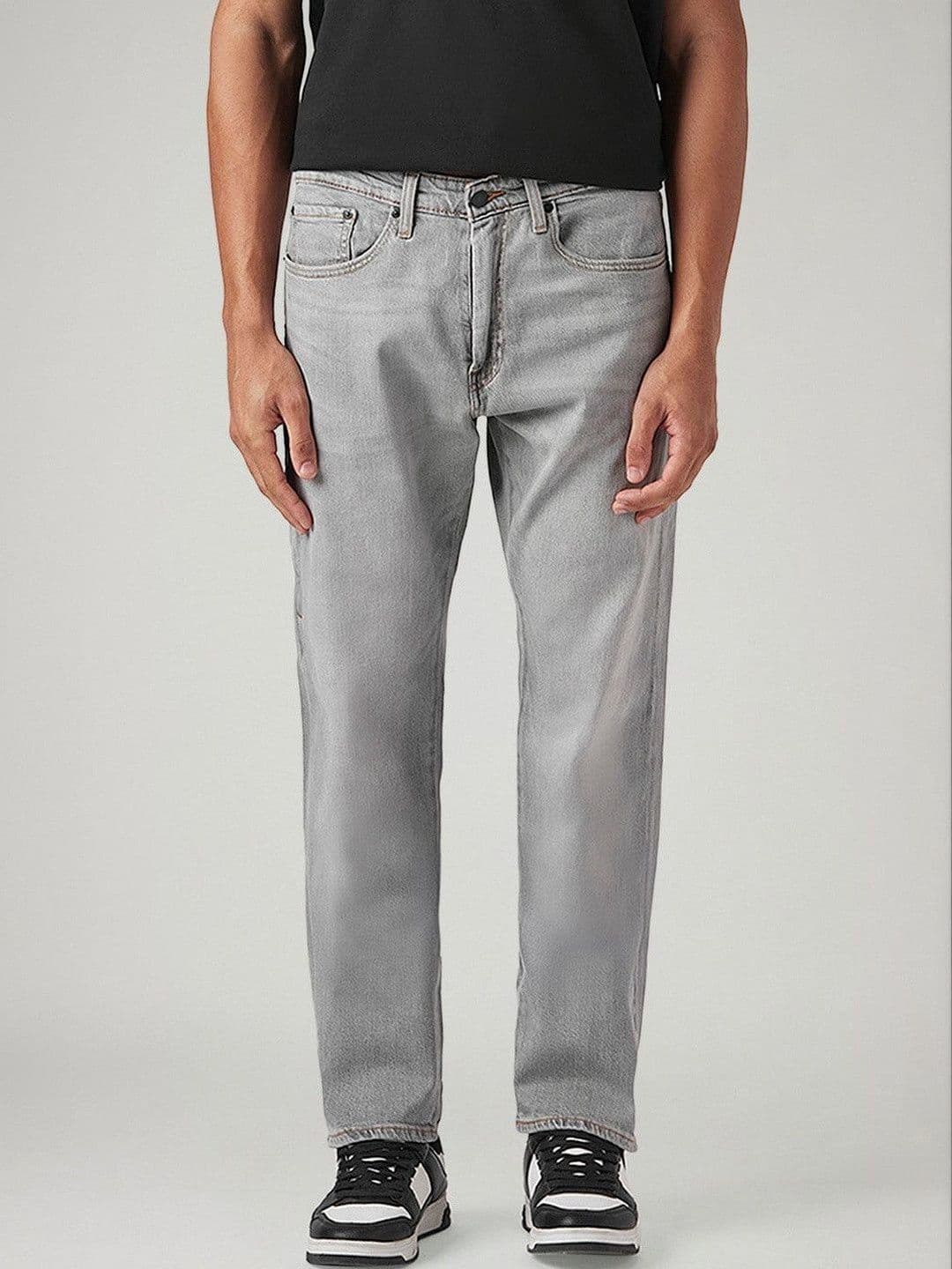 Levis Men's 505 Grey Straight Fit Mid Rise Commuter Jeans - view 1