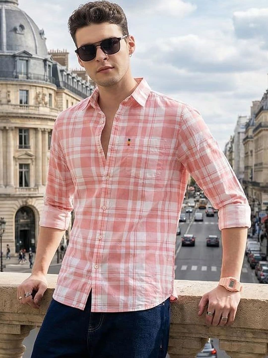 Foomer Men Cotton Classic Casual Shirt - view 1