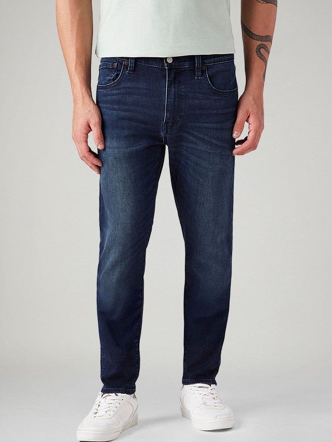 Levis Men's 512 Dark-Blue Slim Tapered Fit Mid Rise Jeans - view 1