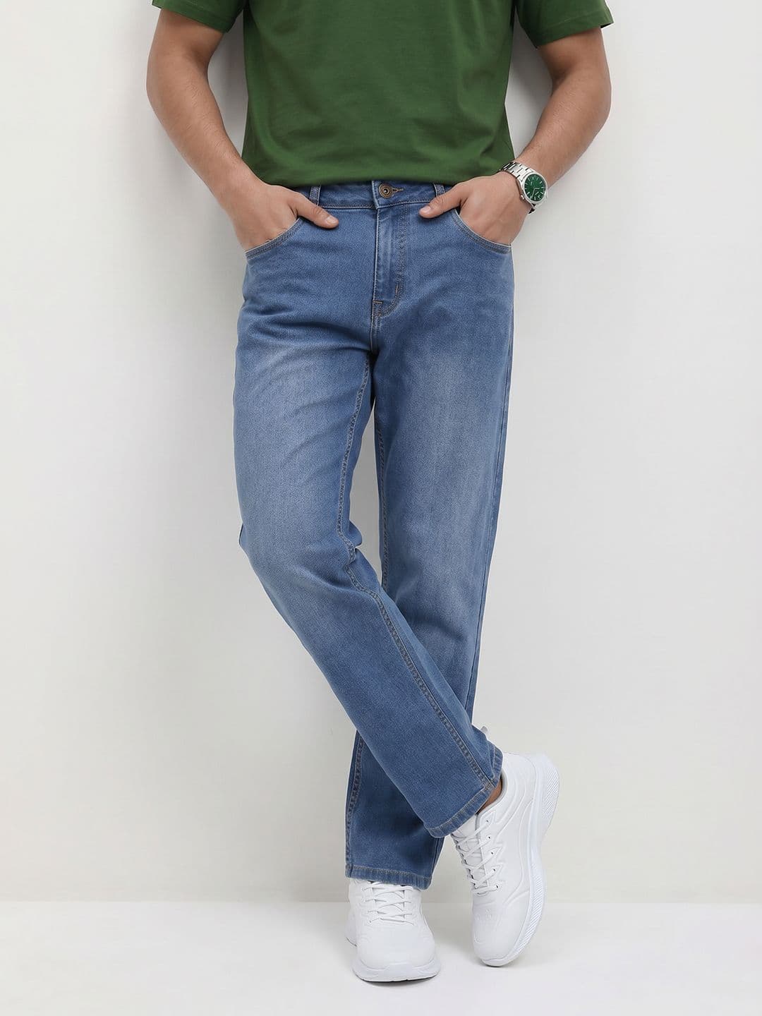 The Roadster Life Co. Men Straight Fit Stretchable Jeans - view 1