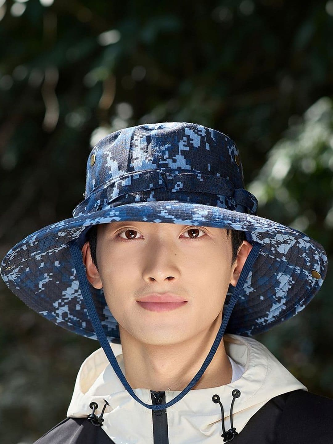 Mast & Harbour Men Navy Blue Self Design Bucket Hat - view 1