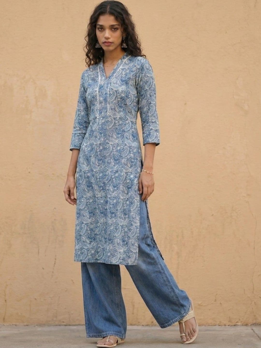 fusion by glitchez Women Paisley Printed Kurta - view 1