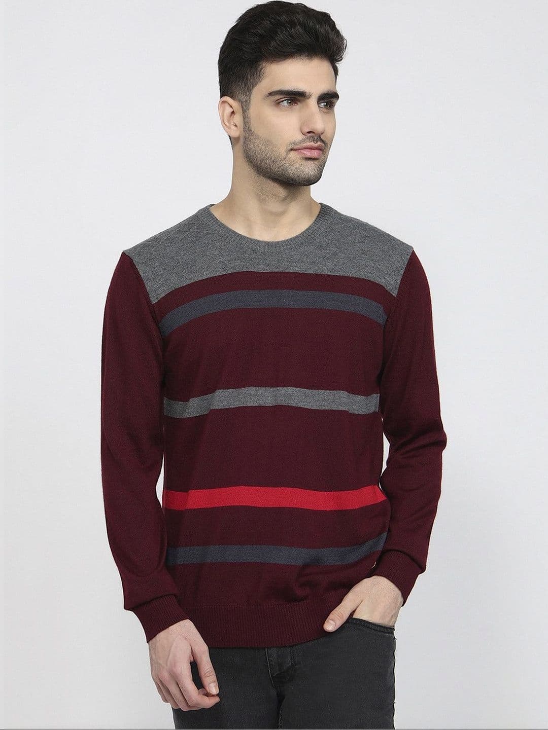 Raymond Men Striped Pullover