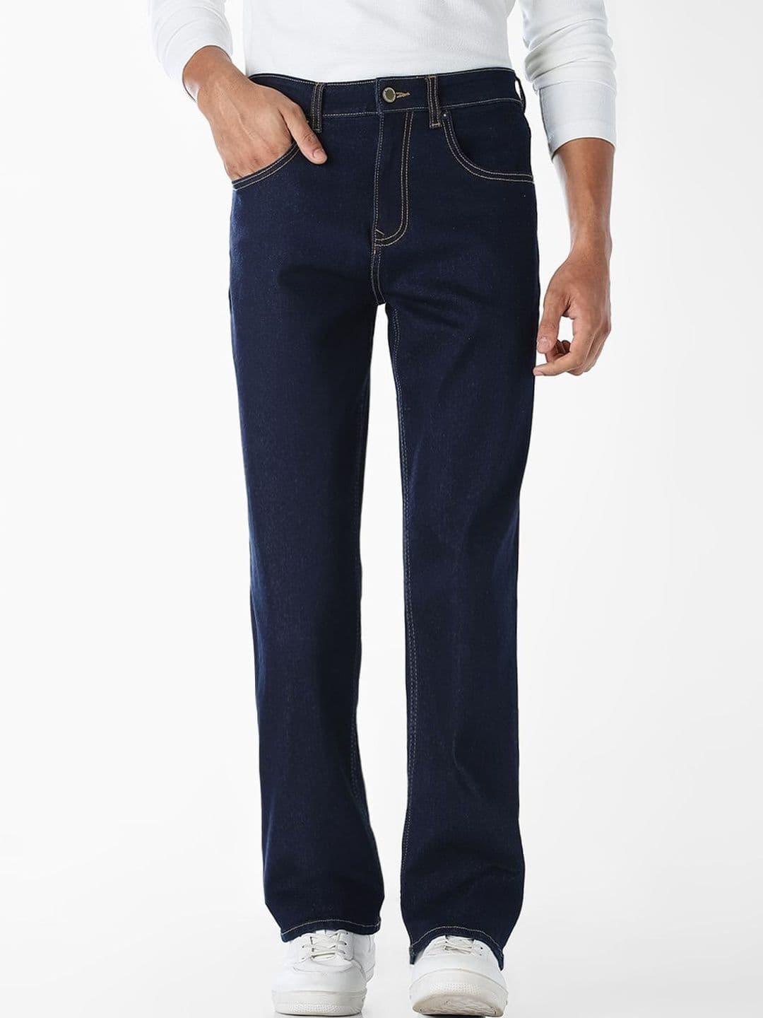 Jack & Jones Men Bootcut High-Rise Stretchable Jeans - view 1