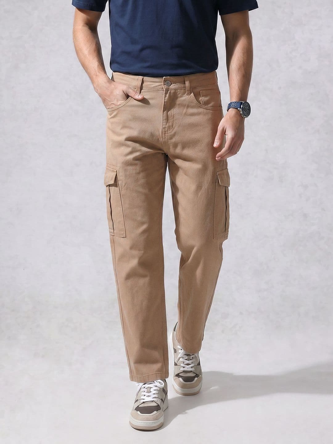 WROGN Men Loose Fit Cargo Style Jeans - view 1