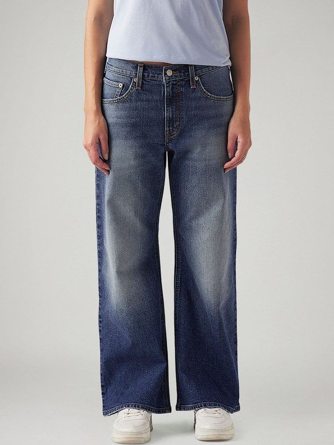 Levis Women's Blue Loose Bootcut Fit Mid Rise Jeans - view 1