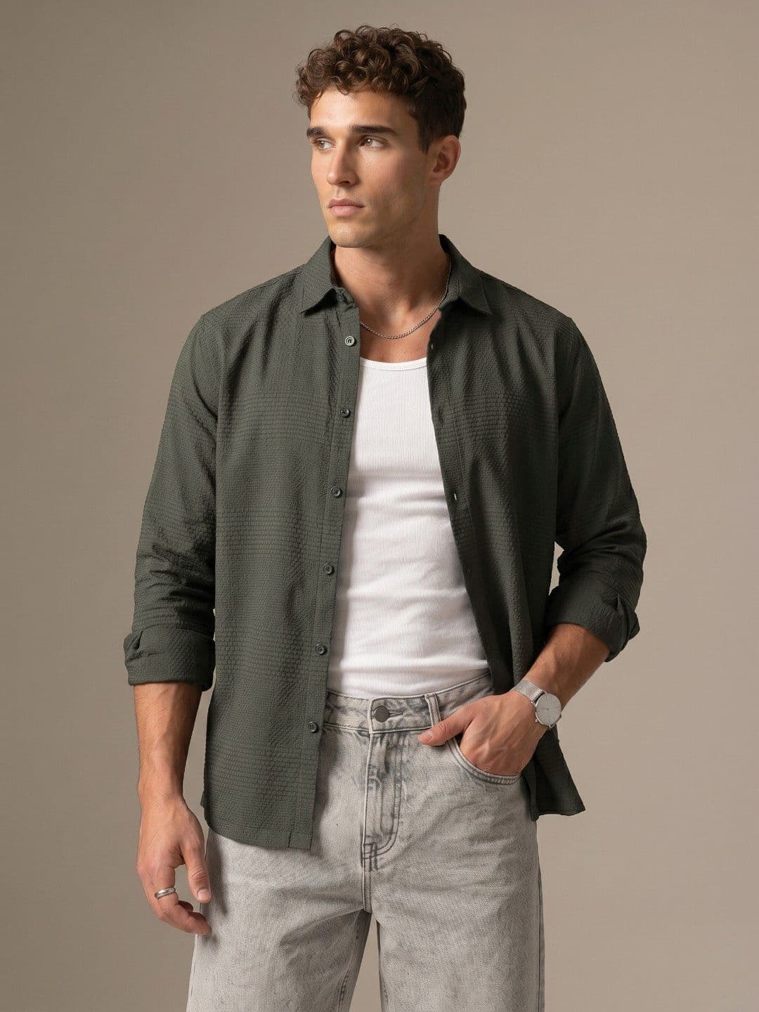 glitchez Textured Pure Cotton Casual Shirt - view 1