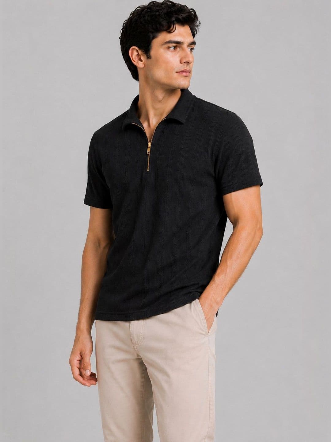 SWADESI STUFF Men Polo Collar T-shirt - view 1