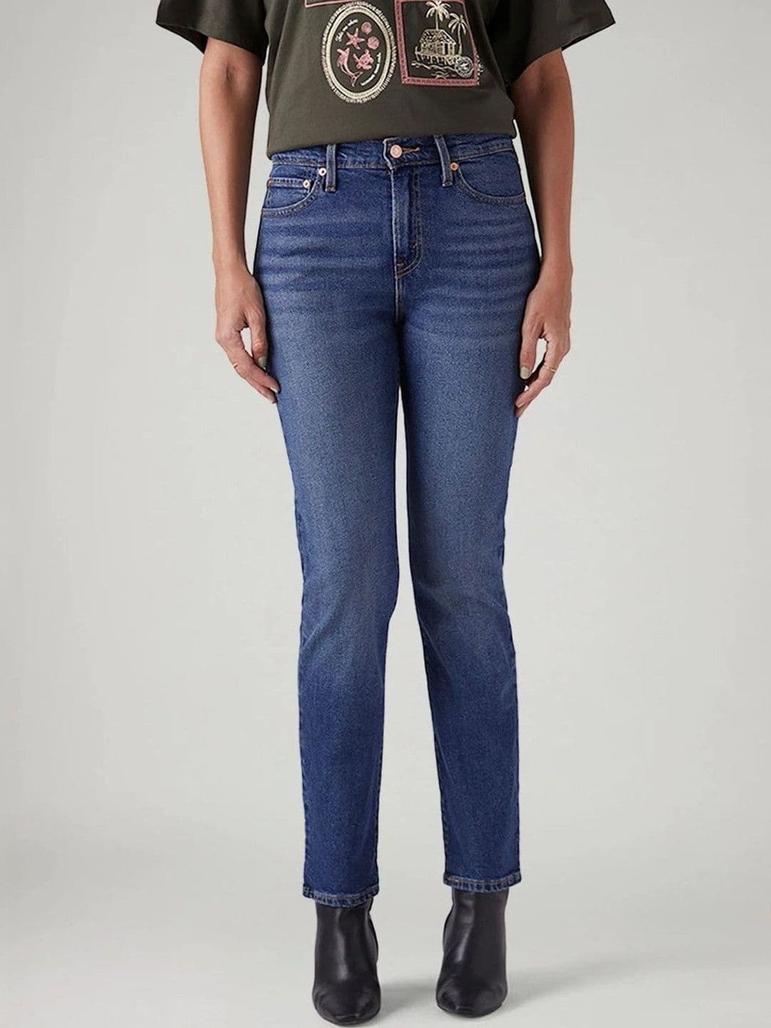 Levis Women Classic Slim Fit Mid-Rise Light Fade Stretchable Jeans - view 1