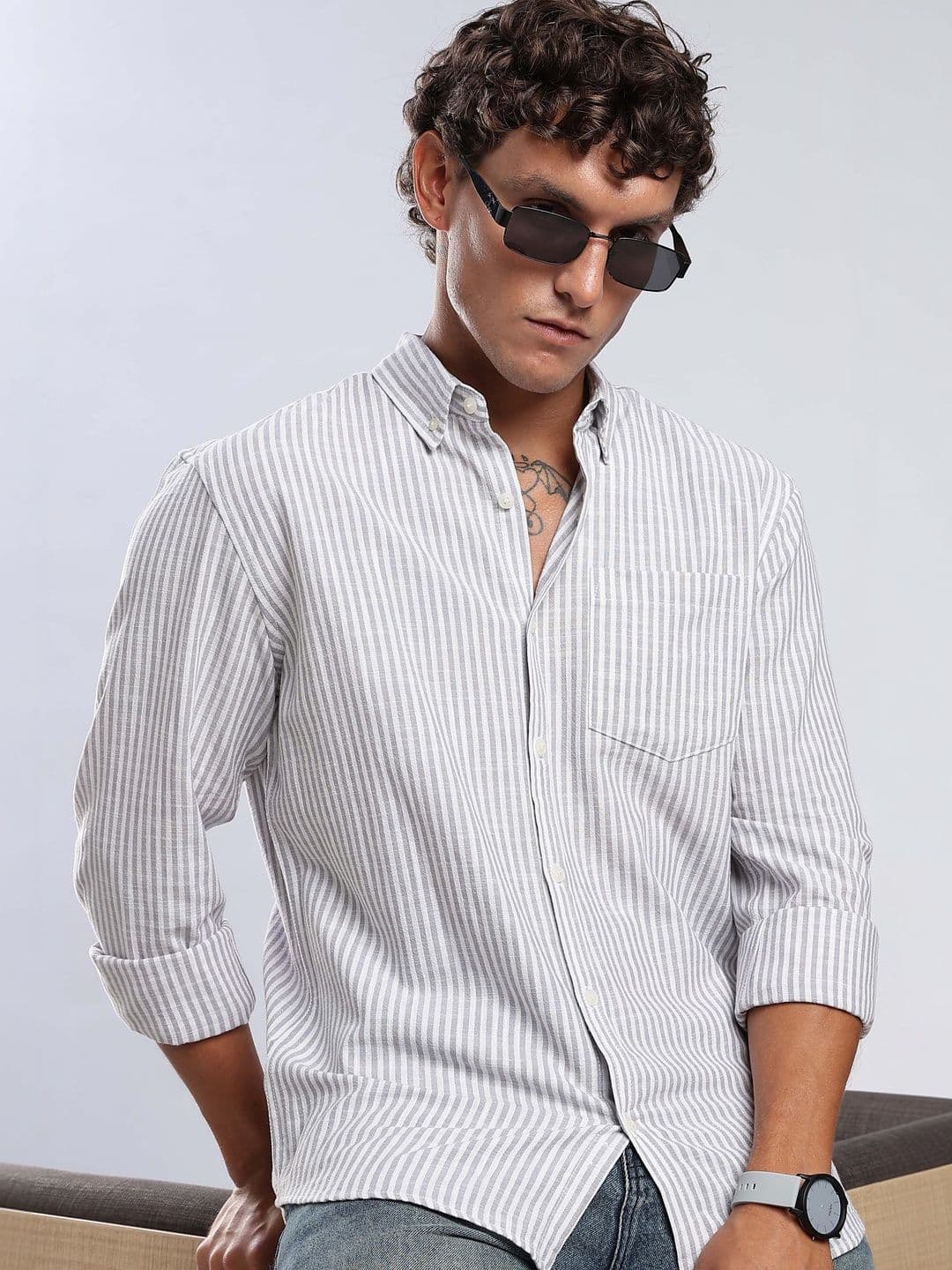 HERE&NOW Men Striped Casual Shirt - view 1