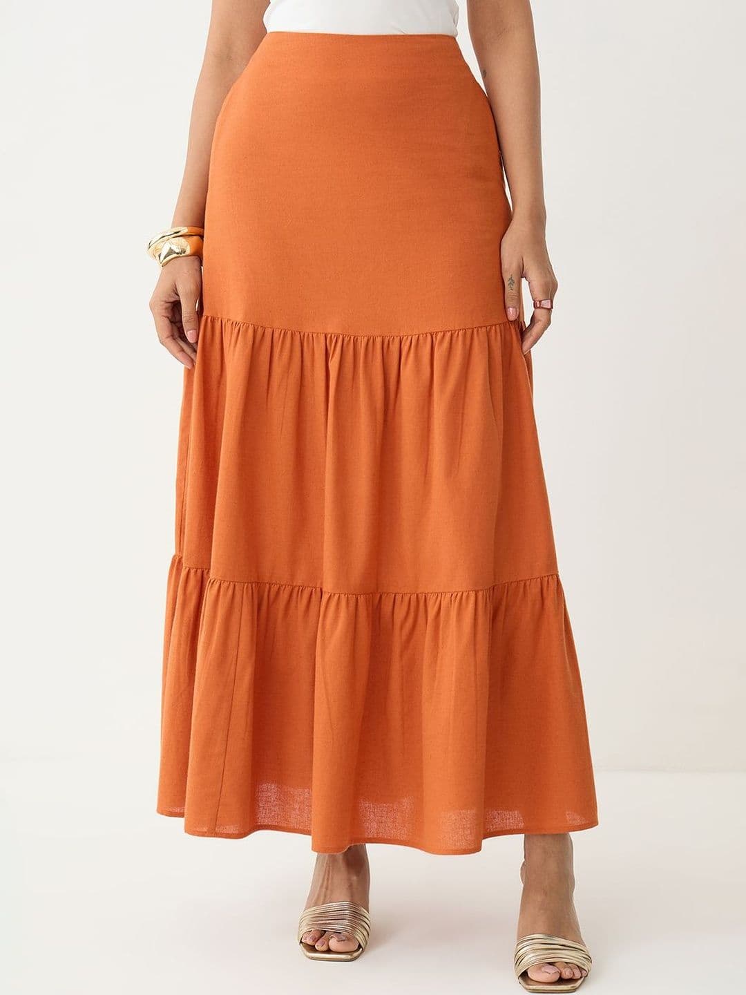 FEMMELLA Women Cotton Tiered Maxi Tiered Skirt - view 1
