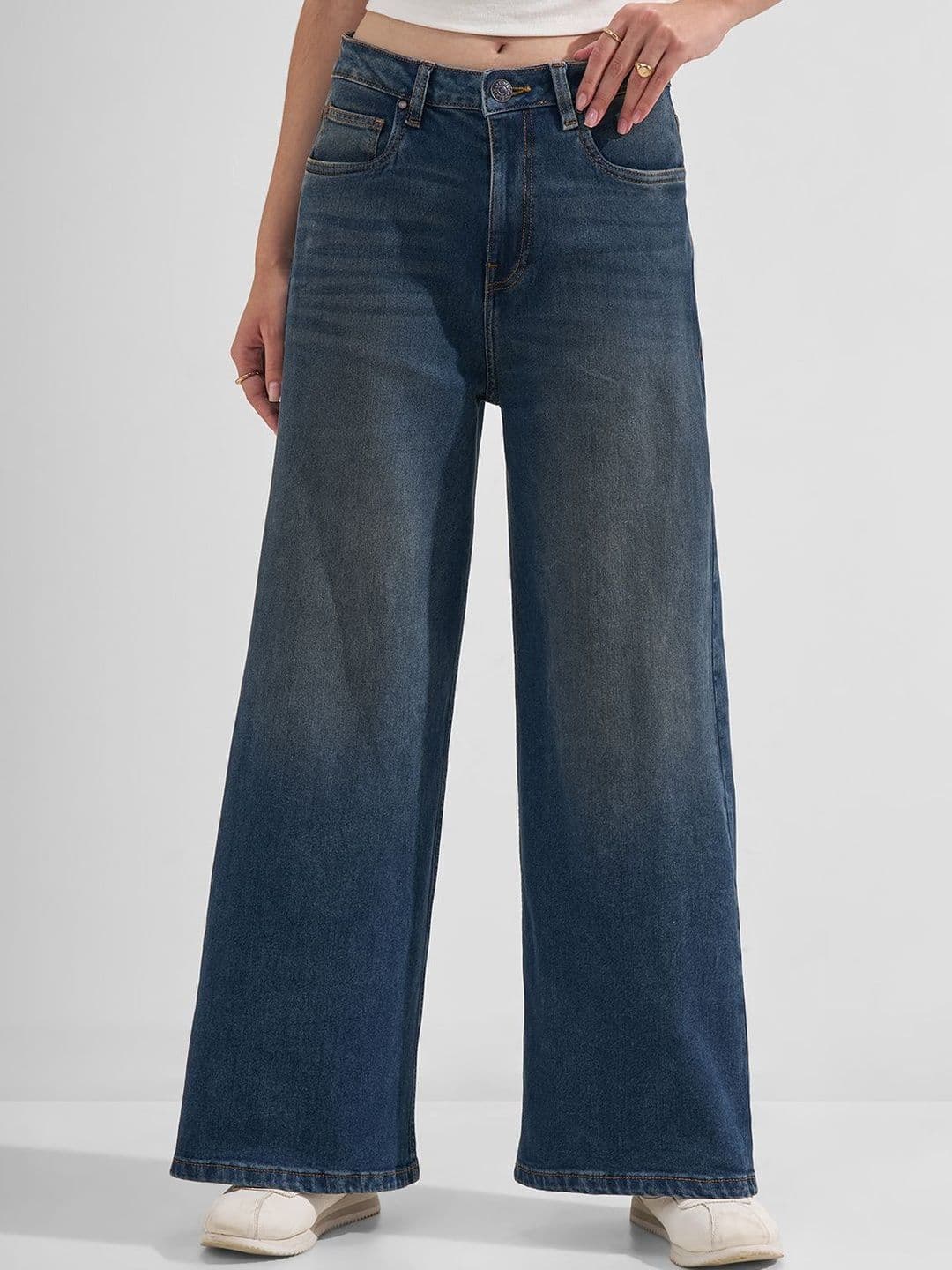 Tokyo Talkies Women Mid-Rise Light Fade Stretchable Jeans - view 1