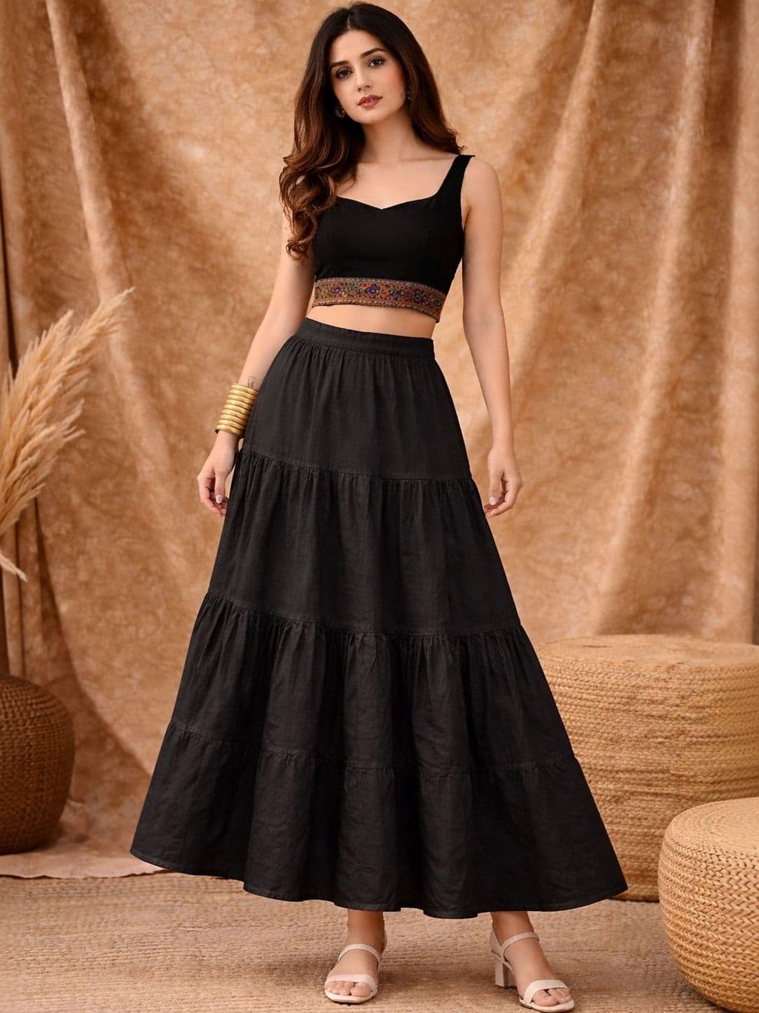 INSPIRE THE NEXT Women Tiered Maxi Tiered Skirt - view 1