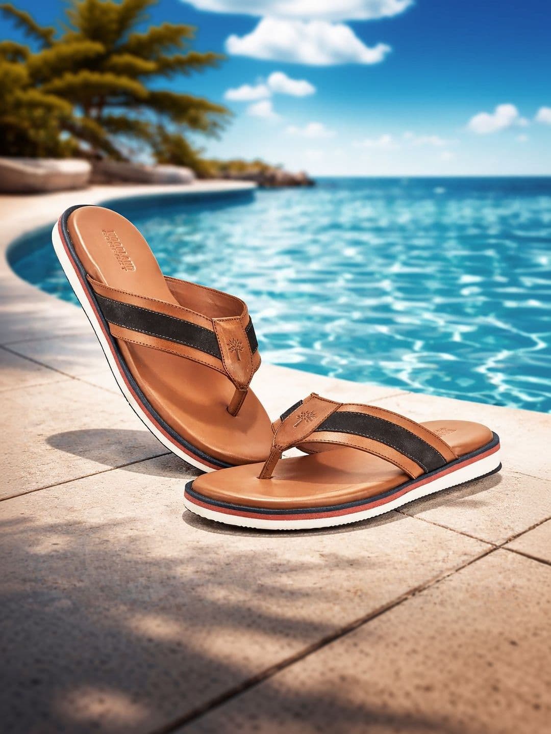 Woodland Men Colourblocked Thong Flip-Flops - view 1