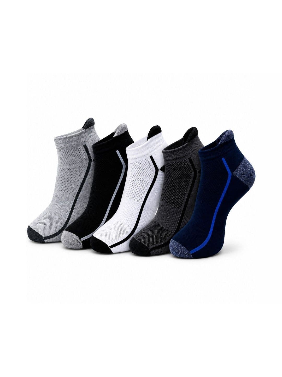 Dollar Men Pack of 5 Cotton Assorted Patterned Ankle Length Socks - view 1