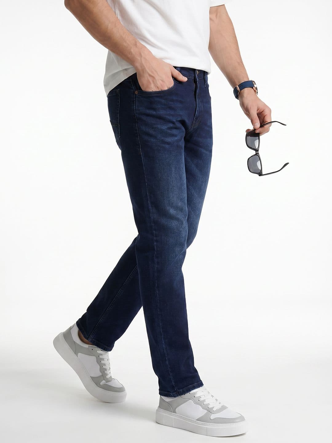 Integriti Men Smart Slim Fit Light Fade Stretchable Jeans - view 1