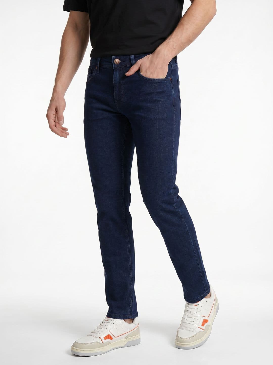 Integriti Men Smart Slim Fit Mid-Rise Stretchable Jeans - view 1