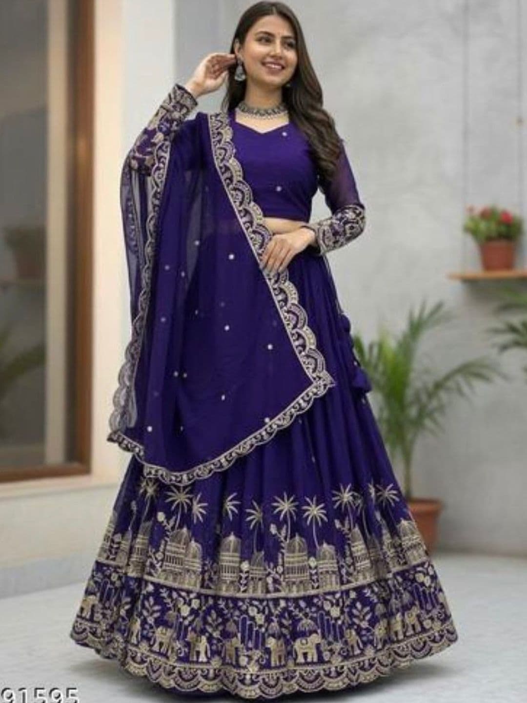 all about you Embellished Ready to Wear Lehenga & Blouse With Dupatta - view 1