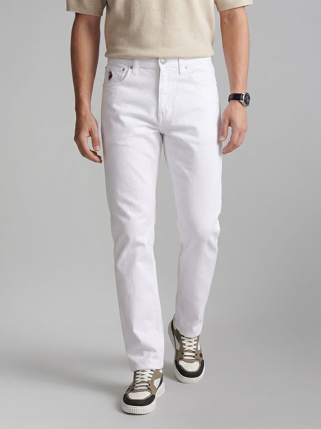 U.S. Polo Assn. Denim Co. Men Slim Straight Fit Stretchable Jeans - view 1
