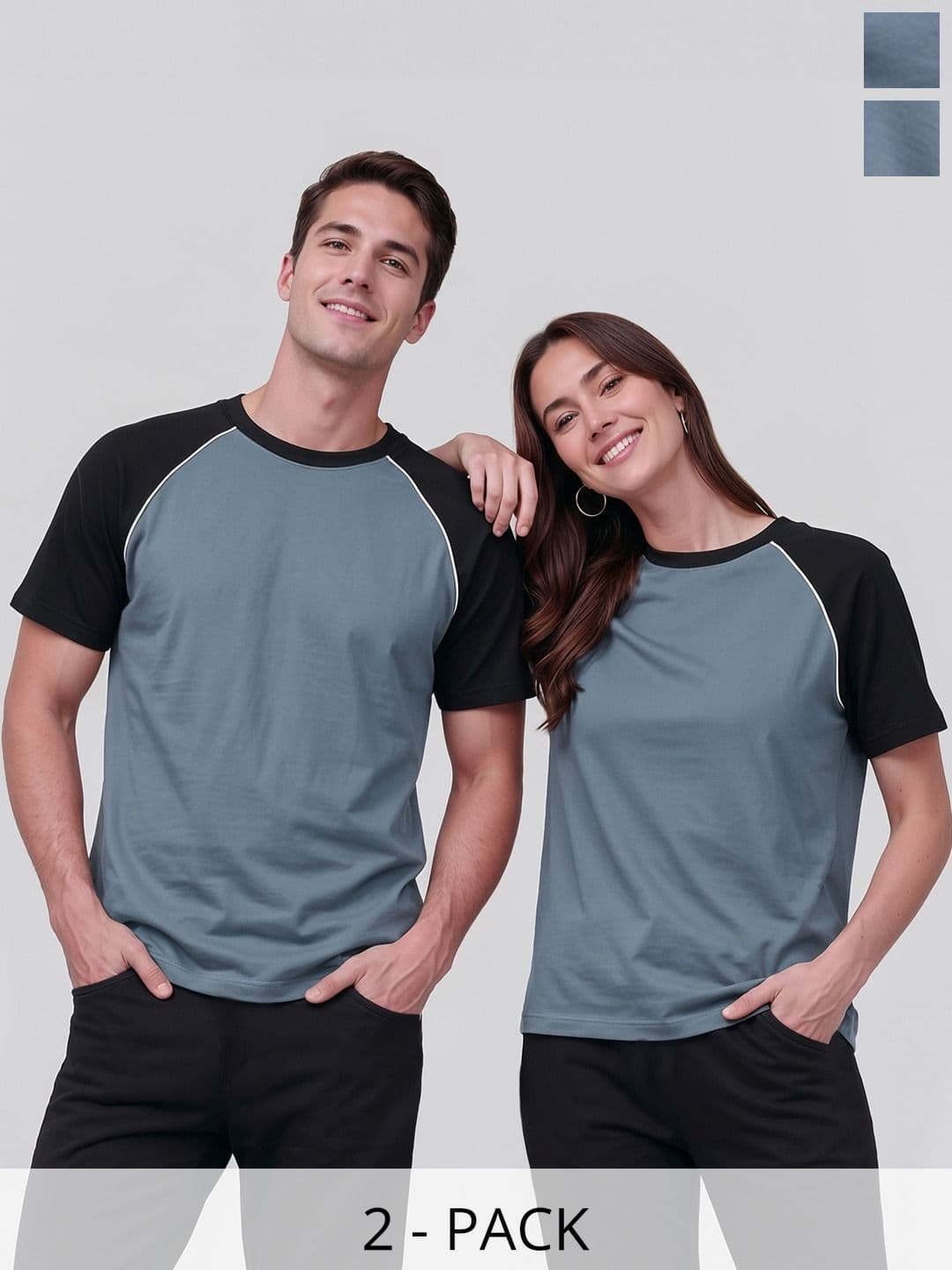 BAESD Unisex 2 Colourblocked Twistform T-shirt - view 1