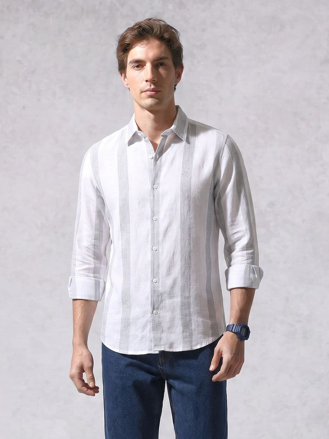 WROGN Striped Comfort Fit Casual Shirt - view 1